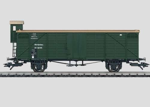 Marklin HO Gauge 46151, Covered Freight Wagon with Brakeman's Cab
