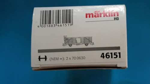 Marklin HO Gauge 46151, Covered Freight Wagon with Brakeman's Cab