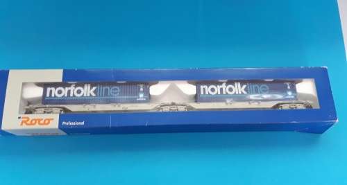 Roco Professional 47110  HO Gauge Norfolk Line Double Container Wagon