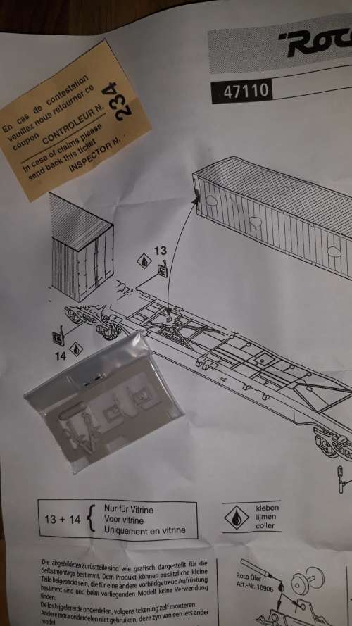 Roco Professional 47110  HO Gauge Norfolk Line Double Container Wagon