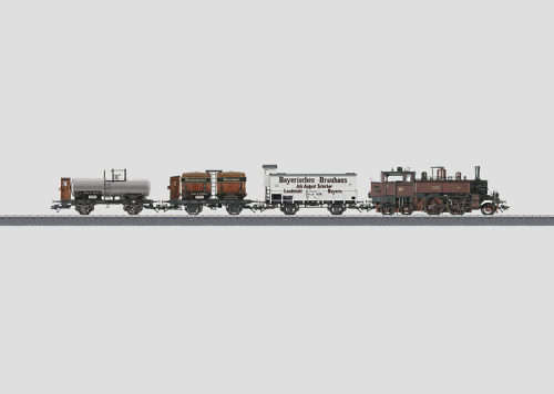 Marklin HO Gauge 26535 Palatine Railroad Freight Train (Steam Locomotive and 3 freight cars).