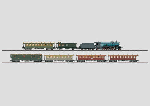 Marklin HO Gauge 26556 Württemberg Express Train (steam locomotive with 6 cars)