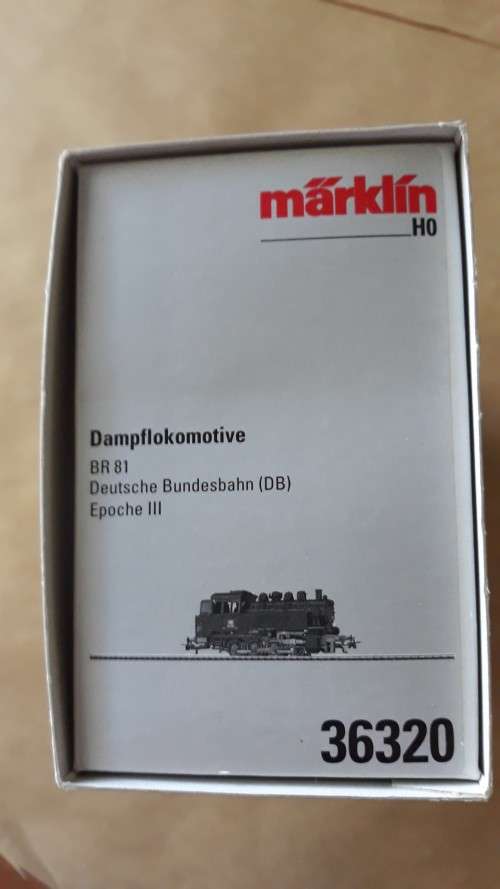 Marklin H Gauge 36320: Steam Tank Locomotive BR 81 DB, Era III
