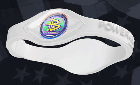 POWER BALANCE WRISTBANDS [WHITE] LARGE