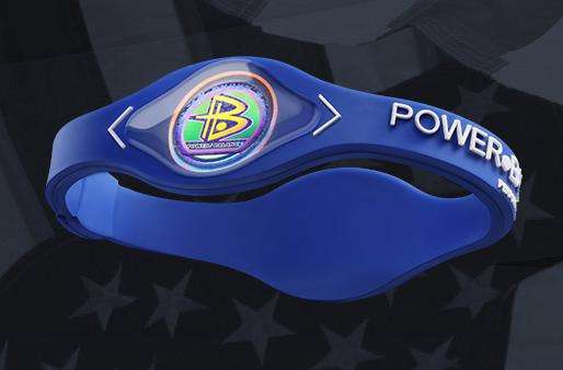 POWER BALANCE WRISTBANDS [BLUE AND WHITE] LARGE