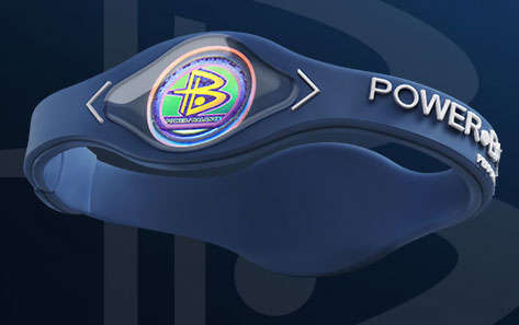POWER BALANCE WRISTBANDS [BLUE AND WHITE]LARGE