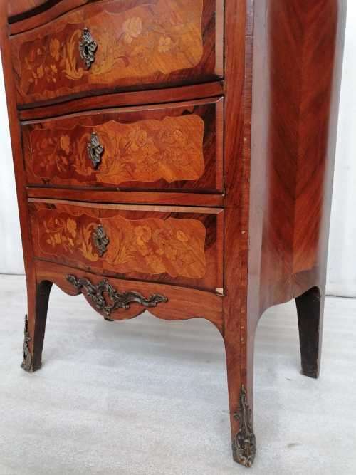 19th Century French Louis XV Style  Inlay Rosewood Secretaire