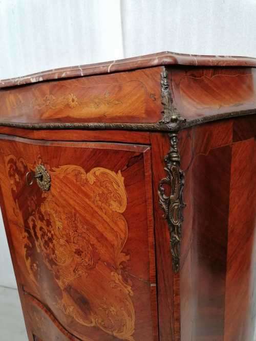 19th Century French Louis XV Style  Inlay Rosewood Secretaire