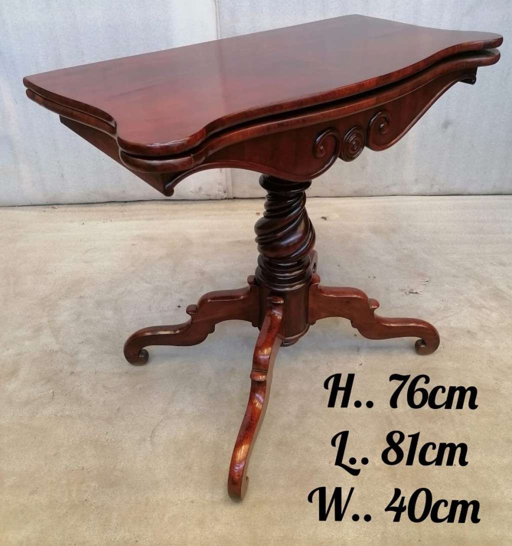 Victorian Mahogany Card Table