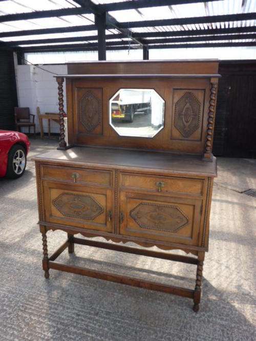 Solid Oak barley twist sideboard