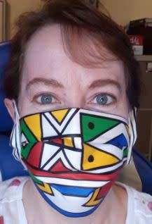 2 pack - Washable Wax Fabric Mask (triple layer) - SIZE: teen/medium