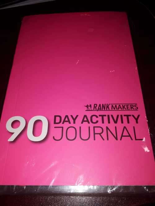 Rankmakers 90 Day Activity Journal for Direct Selling, Network Marketing and MLM - HOT PINK