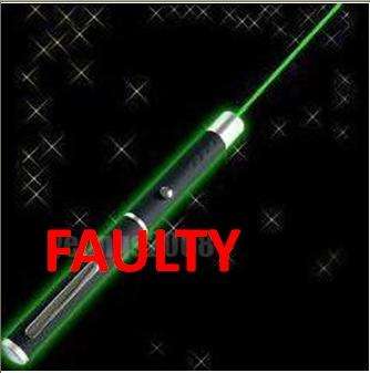 FAULTY - Green Laser Pointer -5mW -