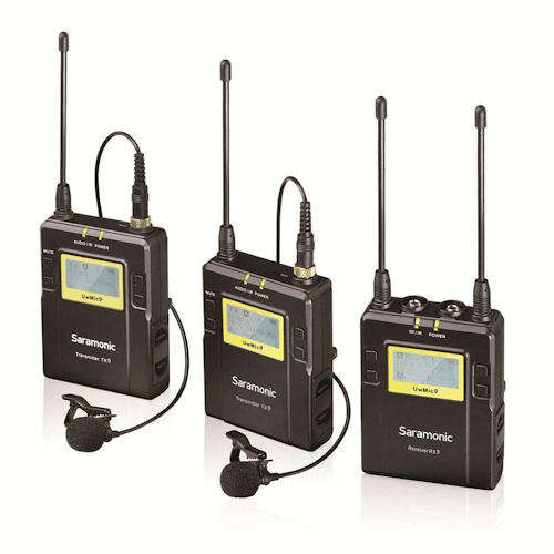 Saramonic UwMic9 UHF Wireless Microphone 2 x Receivers + 1 x Transmitter