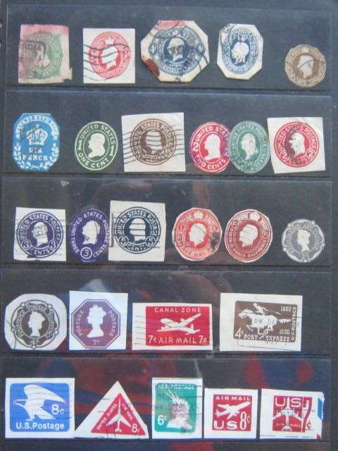SELECTION OF 33 EMBOSSED STAMPS