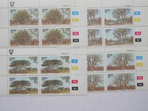 VENDA - 1983 INDIGENOUS TREES (2nd SERIES) - FULL SET OF CONTROLS - MNH