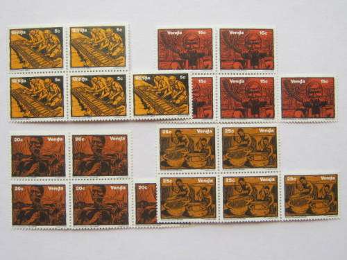 VENDA - 1981 MUSICAL INSTRUMENTS - FULL SET OF BLOCKS OF 5 - MNH