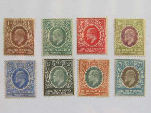 KENYA, UGANDA & TANGANYIKA - 1907 KEVII - PART SET OF 8 - MHR