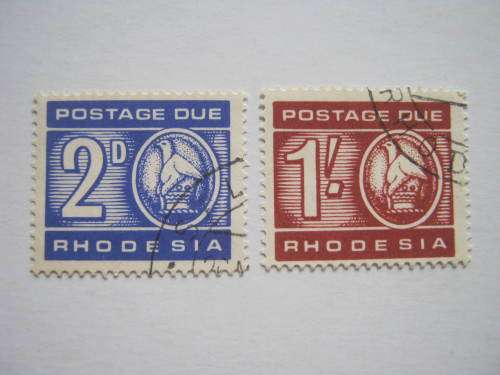 RHODESIA - 1966 POSTAGE DUES - SELECTION OF 2 STAMPS - UNH