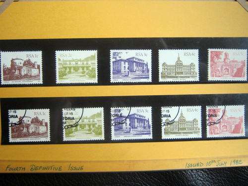 RSA - 1982 4TH DEFIN - 2 x SET OF 17 + COIL STAMPS - MNH/CTO
