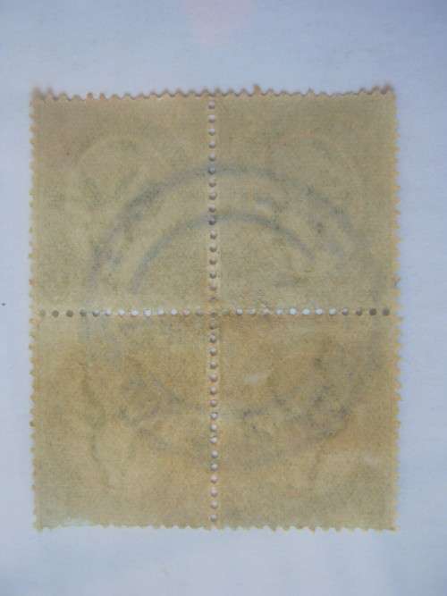 UNION - 1913 DEFIN ISSUE 1/2d GREEN - BLOCK OF 4 - CLEAR CANCELLATION - UNH