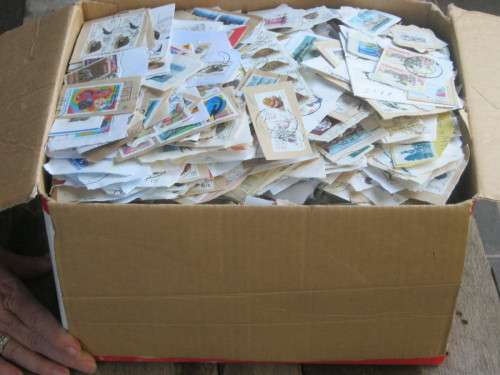 CHARITY BOX FULL OF STAMPS ON PAPER (3kg) - MAINLY RSA