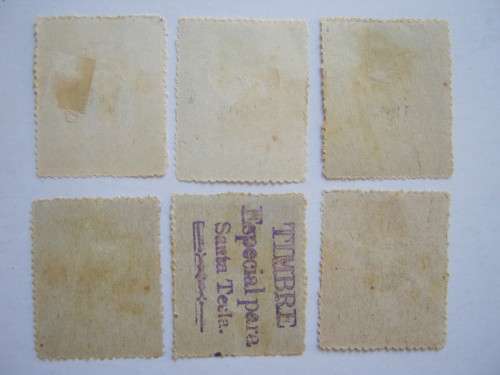 EL SALVADOR - 1901-02 TIMBRE MUNICIPAL STAMPS - SELECTION OF 6 STAMPS