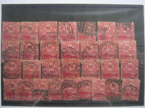 COGH - 1900 1d CARMINE - SELECTION OF 30 (SHADES)