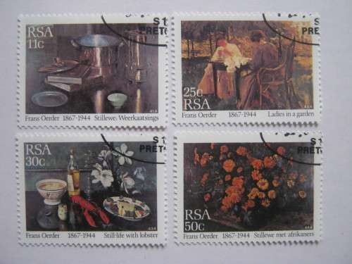 RSA - 1985 PAINTINGS BY FD OERDER - FULL SET OF SINGLES - CTO