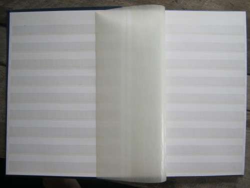 BLUE "PRONTO" STAMP ALBUM - EMPTY - VERY GOOD CONDITION - WHITE PAGES