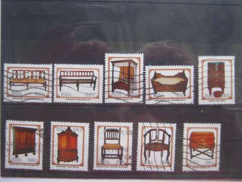 RSA - 1992 ANTIQUE CAPE FURNITURE - SET OF 10 USED POSTALLY