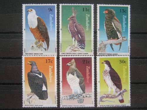 ZIMBABWE - 1984 BIRDS OF PREY - FULL SET OF 6 - MNH