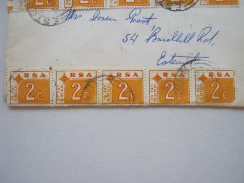POSTAL HISTORY - RSA 1980 COVER WITH POSTAGE DUES