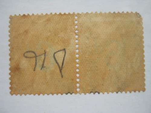 UNION - 1932-42 POSTAGE DUES 6d GREEN & BROWN-OCHRE - PAIR - FAIR CANCELLATION - UNH