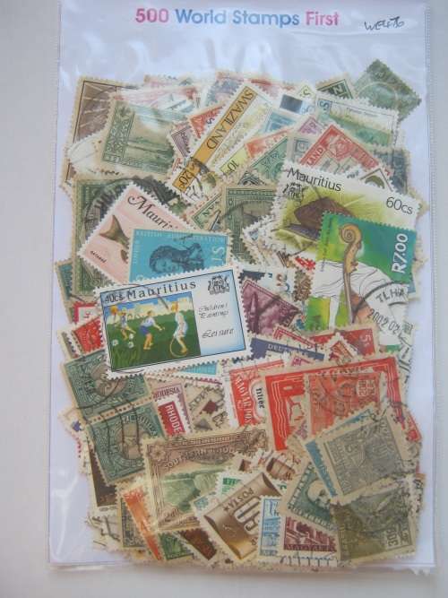 MIXED WORLD - 500 STAMPS - VERY LITTLE DUPLICATION
