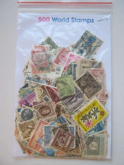 MIXED WORLD - 500 STAMPS - VERY LITTLE DUPLICATION