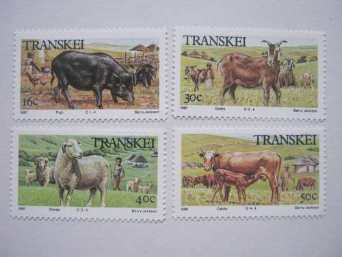 TRANSKEI - 1987 DOMESTIC ANIMALS - FULL SET OF SINGLES (MNH)