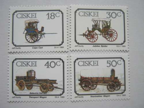 CISKEI - 1989 ANIMAL-DRAWN TRANSPORT - FULL SET OF SINGLES (MNH)