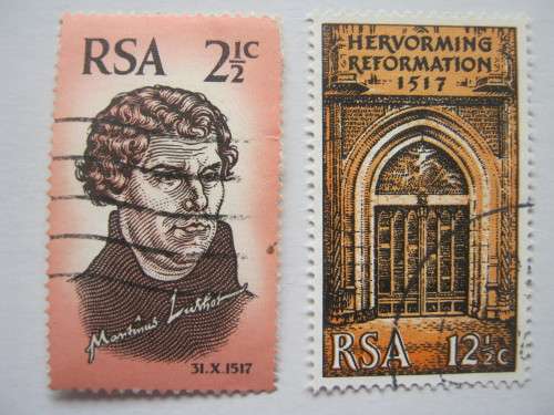 RSA - 1967 450th ANNIV OF REFORMATION - FULL SET OF SINGLES - USED