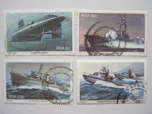 RSA - 1982 SIMONSTOWN NAVAL BASE - FULL SET OF SINGLES - USED