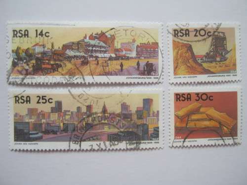 RSA - 1986 THE GOLDEN CITY - FULL SET OF SINGLES - USED POSTALLY