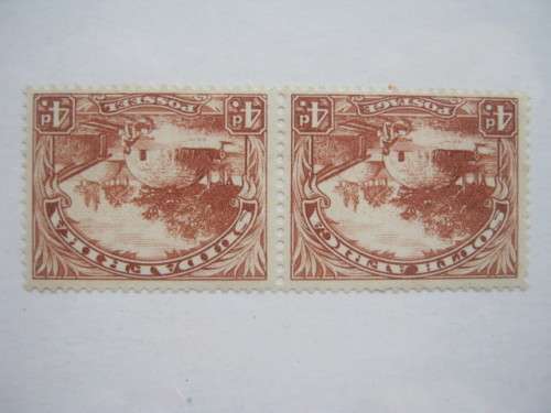 UNION - 1930-45 DEFIN ISSUE - 4d PURPLE BROWN (INV WMK) - PAIR - MNH