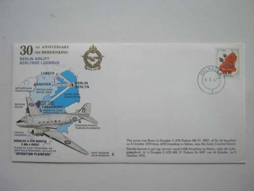 RSA - 1979 SAAF COMMEMORATIVE COVER - 30th ANNIV OF BERLIN AIRLIFT - SIGNED