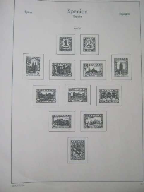 EMPTY LIGHTHOUSE STAMP ALBUM WITH SLIPCASE - SPAIN FROM 1936 TO 1965 - NO STAMPS