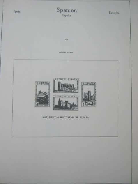 EMPTY LIGHTHOUSE STAMP ALBUM WITH SLIPCASE - SPAIN FROM 1936 TO 1965 - NO STAMPS