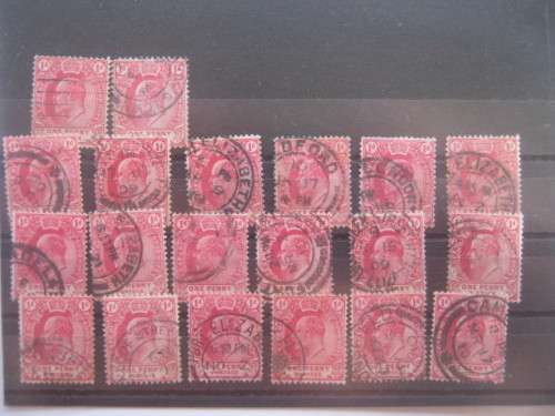 COGH - 1902-04 DEFIN ISSUE KEVII - 1d CARMINE - 20 STAMPS - USED