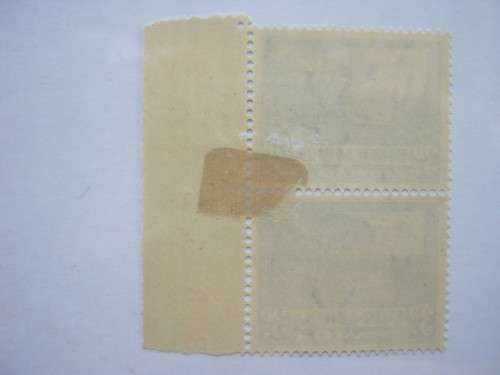 UNION - 1947 DEFIN ISSUE (HYPHENATED & SCREENED) - 3d BLUE - SHEET NO. PAIR - MHR