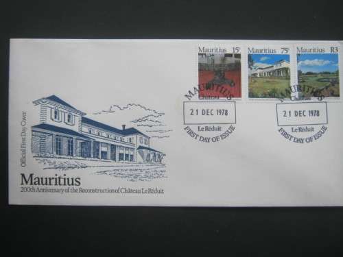 MAURITIUS - 1978 BICENTENARY OF RECONSTRUCTION OF CHATEAU LE REDUIT - FDC PLUS BOOKLET (INCL STAMPS)