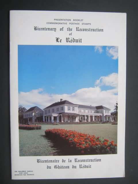 MAURITIUS - 1978 BICENTENARY OF RECONSTRUCTION OF CHATEAU LE REDUIT - FDC PLUS BOOKLET (INCL STAMPS)
