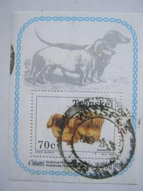 TRANSKEI - 1993 DOGS - MINIATURE SHEET - USED POSTALLY